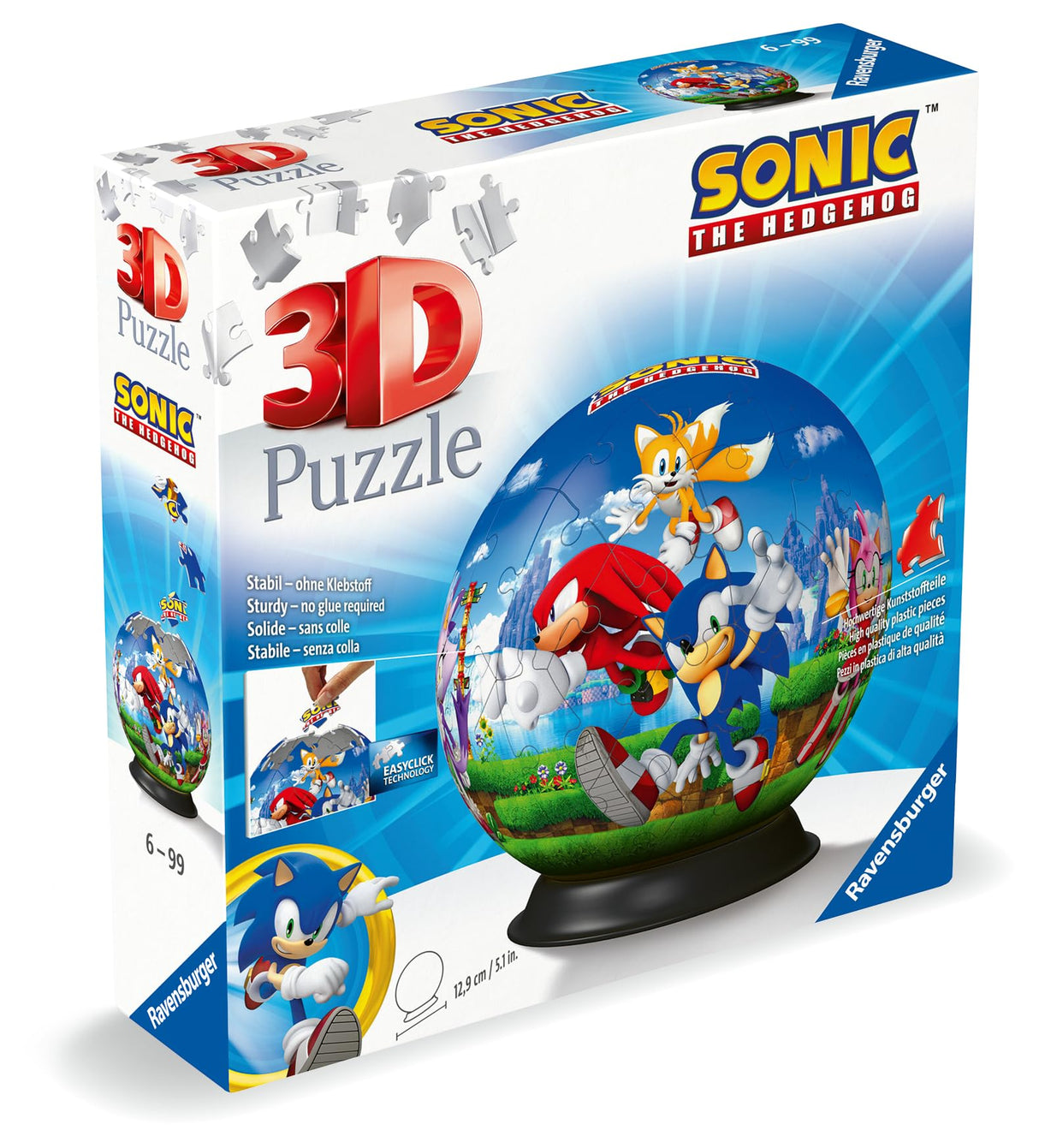 Ravensburger Sonic The Hedgehog 3D Jigsaw Puzzle Ball for Adults and Kids - 11592 - Great Gift for Any Birthday, Holiday, or Special Occasion Ravensburger