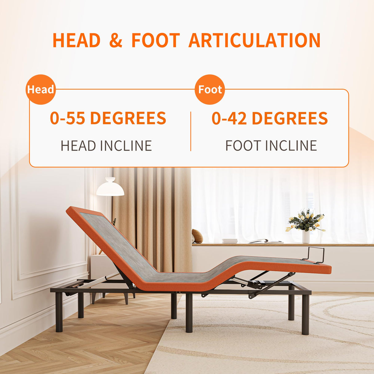 ESHINE Split King Adjustable Bed Frame with Mattress - 12 Inch Gel Memory Foam Mattress(Medium-Soft), Bluetooth APP Control, Wireless Remote, Zero Gravity, Anti Snore, Head and Foot Incline ESHINE