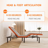 ESHINE Split King Adjustable Bed Frame with Mattress - 12 Inch Gel Memory Foam Mattress(Medium-Soft), Bluetooth APP Control, Wireless Remote, Zero Gravity, Anti Snore, Head and Foot Incline ESHINE