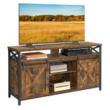 VASAGLE TV Stand for 65 Inch TV, Entertainment Center, TV Table and Console, TV Cabinet with Adjustable Shelves, Industrial Design, Rustic Brown and Black ULTV071B01 VASAGLE