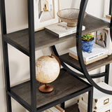 Tribesigns 71 in Geometric 8-Tier Industrial Bookshelf with Metal Frame for Home Office and Living Room Tribesigns