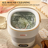 Portable Washing Machine,Mini Washer 15L Upgraded With Spin Basket,Small Clothes Folding Washing Machine Of Underwear, Baby And Small Clothes,Suitable For Home Apartments Dormitories, Hotels White NIXOD