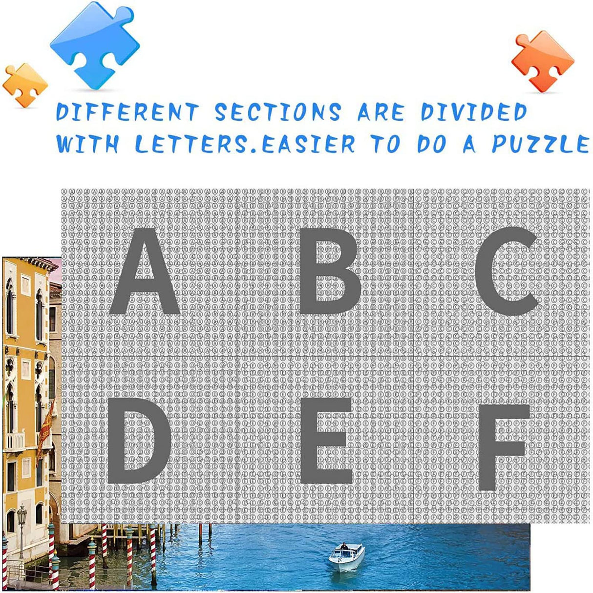 MammyGol Jigsaw Puzzles 1000 Pieces, for Adults Families (Water City Venice) Pieces Fit Together Perfectly MammyGol