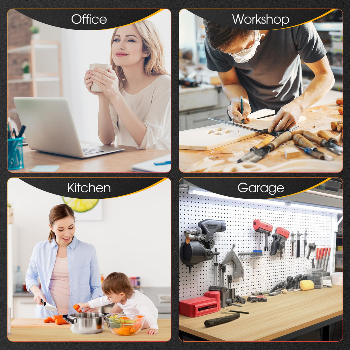 Adjustable Workbench 48" 2000 Lbs Load Capacity Heavy Duty Wood Work Bench, Smooth Surface Work Table for Garage, Workshop, Office, Home, Commercial Antifir