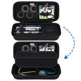 BOVKE Stethoscope Case Kit, 15 Pcs Tool Set Perfect Nurse Gift Include Stethoscope Case, Medical Scissor, Bandage Wraps, 2 Penlights with Batteries, Bandage Holder for Nurses, Black+Black BOVKE