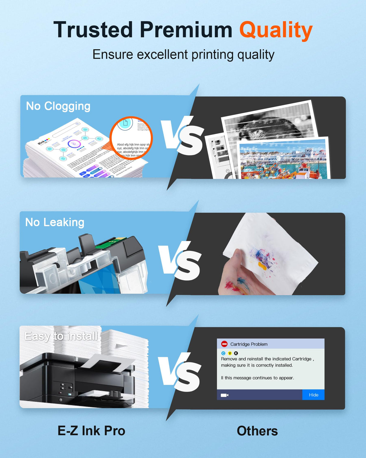 E-Z Ink Pro Compatible Ink Cartridges Replacement for Brother LC3013 LC3011 LC3013XL LC-3013 to Work with Brother MFC-J491DW MFC-J497DW MFC-J895DW MFC-J690DW (2 Black, 2 Cyan, 2 Magenta, 2 Yellow) E-Z Ink Pro