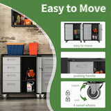 OPTYMIRA Metal Mobile Tool Storage Cabinet with Wheels,Heavy Duty Rolling Tool Cabinets for Garage,Metal Storage Cabinets with 4 Drawer and 1 Locking Doors,Assembly Required OPTYMIRA