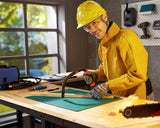 Albott 96x24 Adjustable Workbench, 28.7-38.6" Height, Rubber Wood Top, Heavy-Duty Design with Power Outlets & Hooks, 5000 LB Capacity for Garage, Workshop, Home, or Office Albott