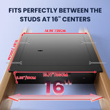 KornerBatl Hidden In Wall Safes Between Studs with Removable Pegboard, 0.405 Cubic Ft. Hidden Security Floor Safe with Key Lock for Handgun, Jewelry, Passport KornerBatl