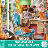 Ceaco - Paws Gone Wild - Kittens in The Bedroom - 550 Piece Jigsaw Puzzle Ceaco