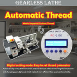 TECHTONGDA Metal Lathe 8X16” Precision Electronic Leadscrew Gearless Bench Lathe Automatic Switch Thread between Metric and Inch 1100W Brushless Motor DIY Mini Lathe TECHTONGDA