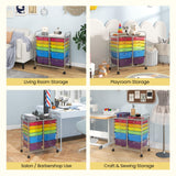 Giantex 12 Drawer Rolling Storage Cart Tools Scrapbook Paper Office School Organizer (Multi-Color) Giantex