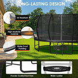 Hocozlly Outdoor Trampoline 16FT for Kids, ASTM Approval Recreational Trampoline with Enclosure, Reinforced Trampolines with Thickened Pole & Non-Slip Wider Ladder (Grey) Hocozlly