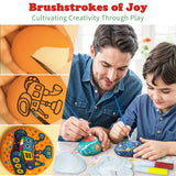 Awsoo Shell & Rock Painting Kit- Glow in The Dark Shell & Rock Kit, Arts and Crafts for Kids Ages8 9 10 11 12, Art Supplies Toy, Kids Craft Paint Kits, Birthday Party Gift Toy Awsoo