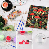 Lxmsja Red Mushroom Paint by Numbers Kit for Adults, Forest Acrylic Paint by Numbers for Adults Beginner, DIY Craft Supplies Oil Painting Kits for Home Wall Decor 12x16 inch (Framed) Lxmsja