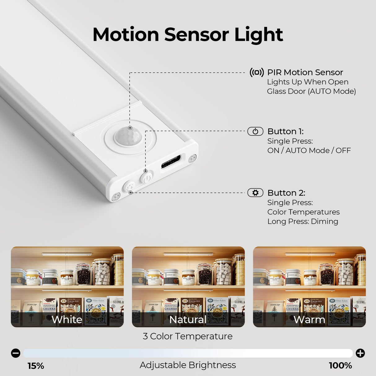 IRONCK 78.7" Kitchen Island with Extendable Dining Table & Storage for 2-6, with Motion-Sensor LED Tempered Glass Cabinet, Charging Station, Spice Racks, Quartz Laminate Top for Dining Room (Oak) IRONCK