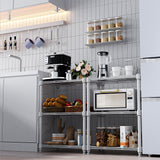 M MZG 450 lbs Wire Storage Shelving 3-Tier Utility Shelving Unit Steel Organizer Wire Rack for Home,Kitchen,Office,White (11.8" D x 17.7" W x 26.3" H) M MZG