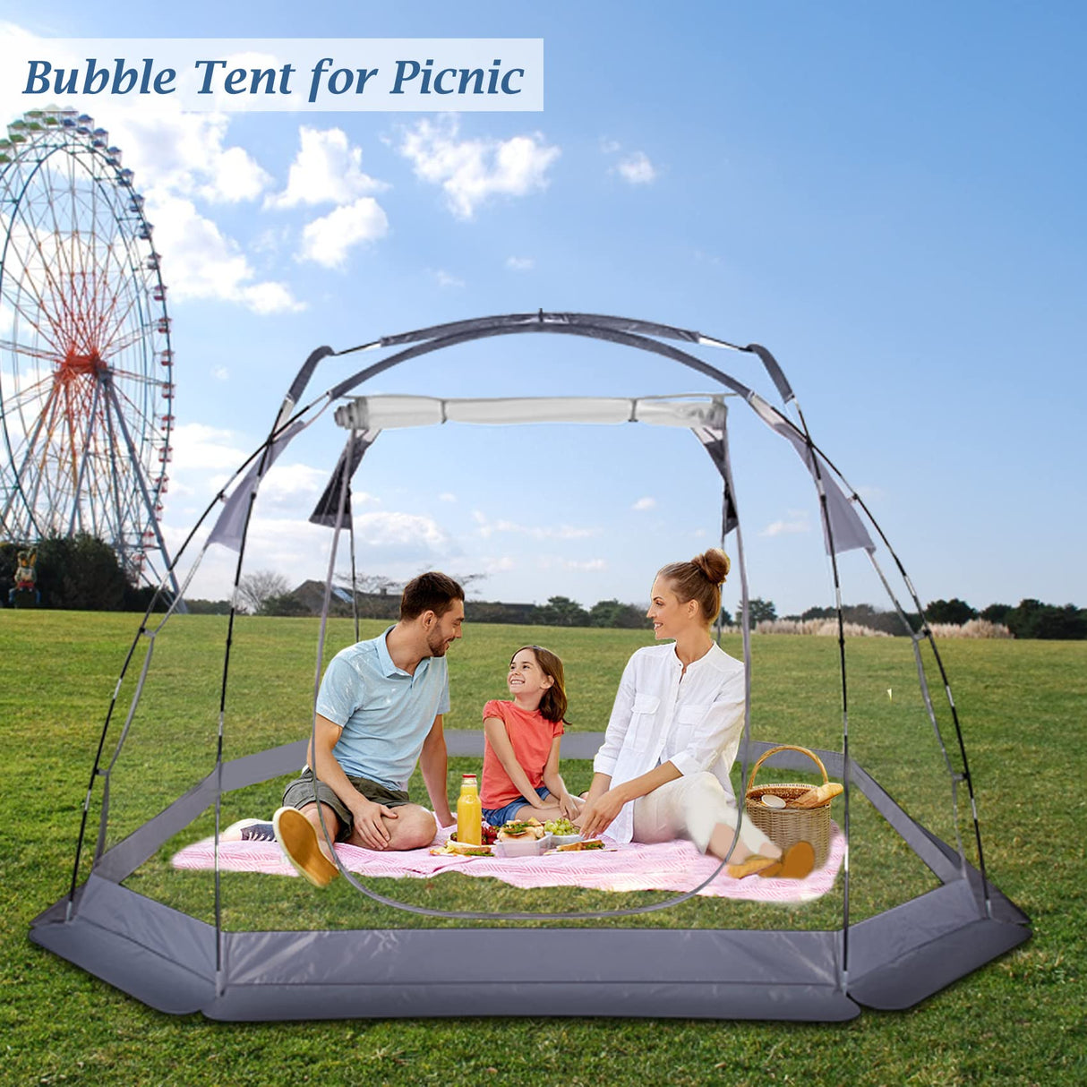 Bubble Tent 4-6 People Transparent Tent 10 'x10' Outdoor Tent Cold and Waterproof Suitable for Terrace, Canopy, Backyard Star Watching Camping Portable Tent VEIZXUN