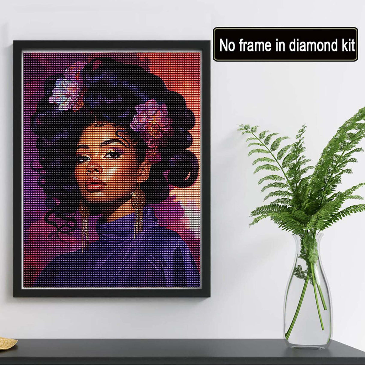 Reofrey DIY Diamond Art Kits for Adults Africa, Beauty Full Drill Round Rhinestone Diamond Painting Kits, Cross Stitch Embroidery Canvas for Crafts Home Wall Decor 30x40cm Reofrey