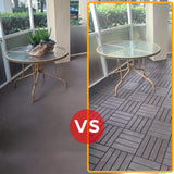 ASTEROUTDOOR Interlocking Deck Tiles Plastic Waterproof Outdoor Flooring 12" x 12" for Patio Garden Deck Poolside Indoor Outdoor, 27 pcs, Gray AsterOutdoor