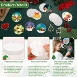 Caffox 3" Metal Sublimation Ornament Blanks Bulk, 24 Pieces Round Sublimation Blanks for Christmas Decorations and DIY Crafts Caffox