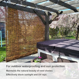 Bamboo Shades Blinds 65" 34" 38" 62" 52" 26" 36" Bamboo Roller Blinds Blackout Roll Up Shades for Windows Outdoor Privacy Cordless Reed Curtain(74" W x 48" H) Generic