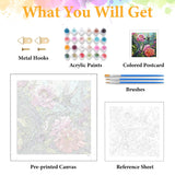 Paint by Numbers Kit for Adults Beginner Hummingbird, Flower Adult Paint by Number Kits on Canvas, Bird DIY Acrylic Oil Painting by Numbers for Adults, Perfect for Home Wall Decor 16X16 Inch Okarina