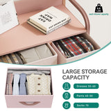 YITAHOME Dresser with 7 Drawers - Fabric Storage Tower, Organizer Unit for Bedroom, Living Room, Hallway, Closets - Sturdy Steel Frame, Wooden Top & Easy Pull Fabric Bins, Pink YITAHOME