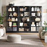 Glass Display Cabinet with Doors, 5 Tier Modern Curio Cabinet with RGB LED Lights, Tall Glass Showcase Storage Cabinet for Collectibles and Decor HarmoHaby