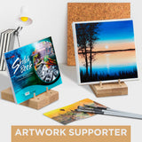 Plate Stand for Display - Adjustable 6x4 Inches Wooden Easel Stand, Picture Frame Holder, Decorative Tabletop Display Stand for Plates, Books, Photos, Posters & Menus by Demigo Demigo