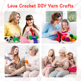 iKumar Crochet Hooks Set, 12 Sizes Crochet Needle Kit, 41 Piece Crochet Kit with Ergonomic Handles for Arthritic Hands, Knitting Needles with Yellow Storage Case iKumar