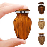 Small Keepsake Cremation Urn for Human Ashes with Wood Grain Finish Choose from 4 Unique Woodgrains Mini Metal Sharing Personal Funeral Urn for Pet or Human Ashes (South American Rosewood) KC KATIE COLLECTION BY URNSELLER