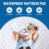 Utopia Bedding Waterproof Mattress Protector, Full Mattress Pad, Quilted Fitted Cover Stretches up to 16 Inches Deep (White) Utopia Bedding