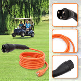 Gtouse Golf Cart Charger Power Cord Golf Cart Charging Cable Replacement Fits for Evolution ICON EV Golf Carts 120V Charging Power Cord Replaces 2.04.0620 Golf Cart Accessories Gtouse