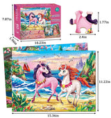 Puzzles for Kids Ages 4-6 – 2 x 60 Pieces Princess Unicorn Jigsaw Puzzles for Toddler Children Learning Educational Puzzles Toys for Girls 4 5 6 7 8 Years Old. VJZVKJ