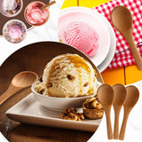 Boao 50 Pcs Small Wooden Spoons, 3.5'' L, Mini Wood Spoons Bulk Nature Tiny Spoons Little Wooden Teaspoons for Jars Sugar Creamer Honey Spices Salt Kitchen Supplies Boao