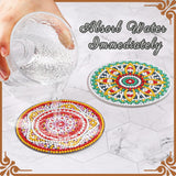 UPINS 8Pcs Mandala Diamond Art Painting Art Coasters Kits with Holder, Diamond Art Non Slip Coaster Kits DIY with Holder Crafts for Adults Diamond Art Painting Kits Supplies for Christmas Gift UPINS