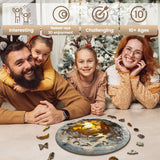 Wooden Puzzle for Adults-3D Vision Effect Wooden Puzzle Unique Shape Advanced Cave Wooden Jigsaw Puzzle for Adult, Wood Puzzles,Challenge Wooden Jigsaw Puzzle (L-13.4 * 13.4in -300pcs) Welsky