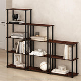 Furinno Turn-N-Tube 3-Tier Multipurpose Compact Bookcase, Dark Cherry Furinno