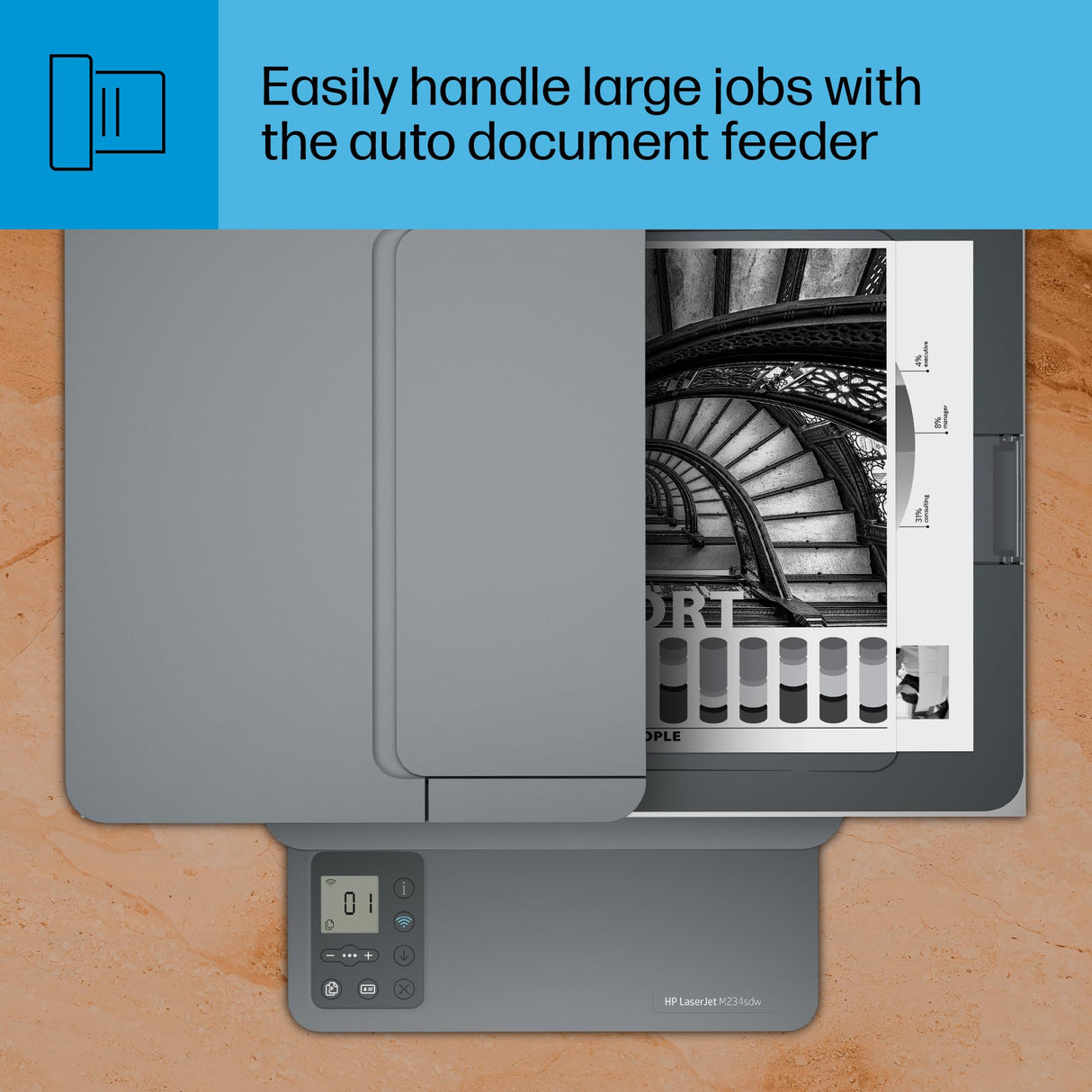 HP LaserJet MFP M234sdw Wireless Printer, Print, scan, copy, Fast speeds, Easy setup, Mobile printing, Best-for-small teams HP