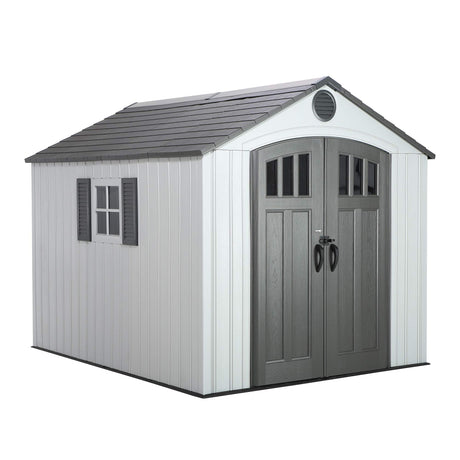 Lifetime 60202 8 x 10 Ft. Outdoor Storage Shed, Gray Lifetime
