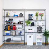 XXkseh Metal Shelf 6 Tier Wire Shelving Unit with Wheels,Heavy Duty Storage Shelves, NSF Garage Kitchen Organizer, Wire Rack Height Adjustable Commercial Grade Rolling Steel Rack,48"x18"x82", Black XXkseh