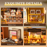 ROBOTIME Miniature House Kit DIY Mini Dollhouse with Accessories Tiny Store Making Kit with LED Light Hobby Birthday Gifts for Adults ROBOTIME