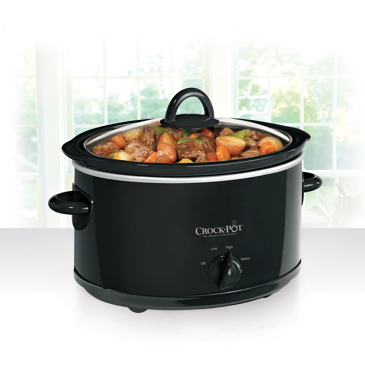 Crock-Pot 4-Quart Manual Slow Cooker, Black Crock-Pot