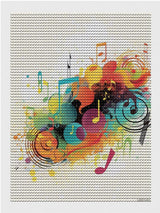 UIBDVKS Abstract Music Themed Diamond Painting Kits for Adults 5D Diamond Art Kits DIY Personalized Diamond Photo Home Wall Decor 12x16inch UIBDVKS