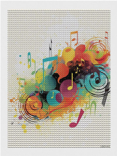 UIBDVKS Abstract Music Themed Diamond Painting Kits for Adults 5D Diamond Art Kits DIY Personalized Diamond Photo Home Wall Decor 12x16inch