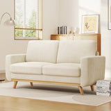 Vesgantti 68" Loveseat Sofa Beige, Comfy Corduroy Couch with Spring Cushion, Modern Sofa with Deep Seat, for Bedroom & Living Room Vesgantti