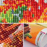 SENQAO Car Diamond Art Kits for Adults, 5D Coconut Tree Diamond Art Kits, Sunset Landscape Paint Round Full Drill DIY Diamond Art Kits for Home Wall Decor 11.8x15.7 inch SENQAO