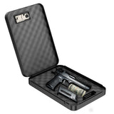 Portable Gun Safe for Pistol Small Handgun Lock Box with Combination Lock, Pistol Safe for Car, Home, Travel, 9.4" x6.6" x1.8",Black MJ Storafe