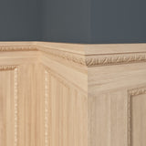 681-4WHW Unfinished White Hardwood Egg & Dart Embossed Trim Moulding ORNAMENTAL